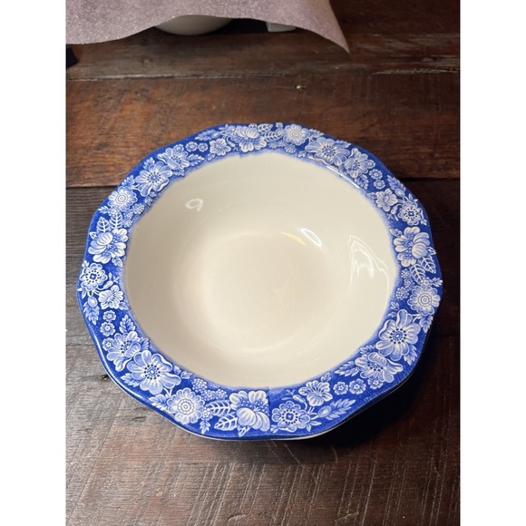 Staffordshire Ironstone Other - Staffordshire Ironstone Liberty Blue Colonial Vegetable Bowl with lip